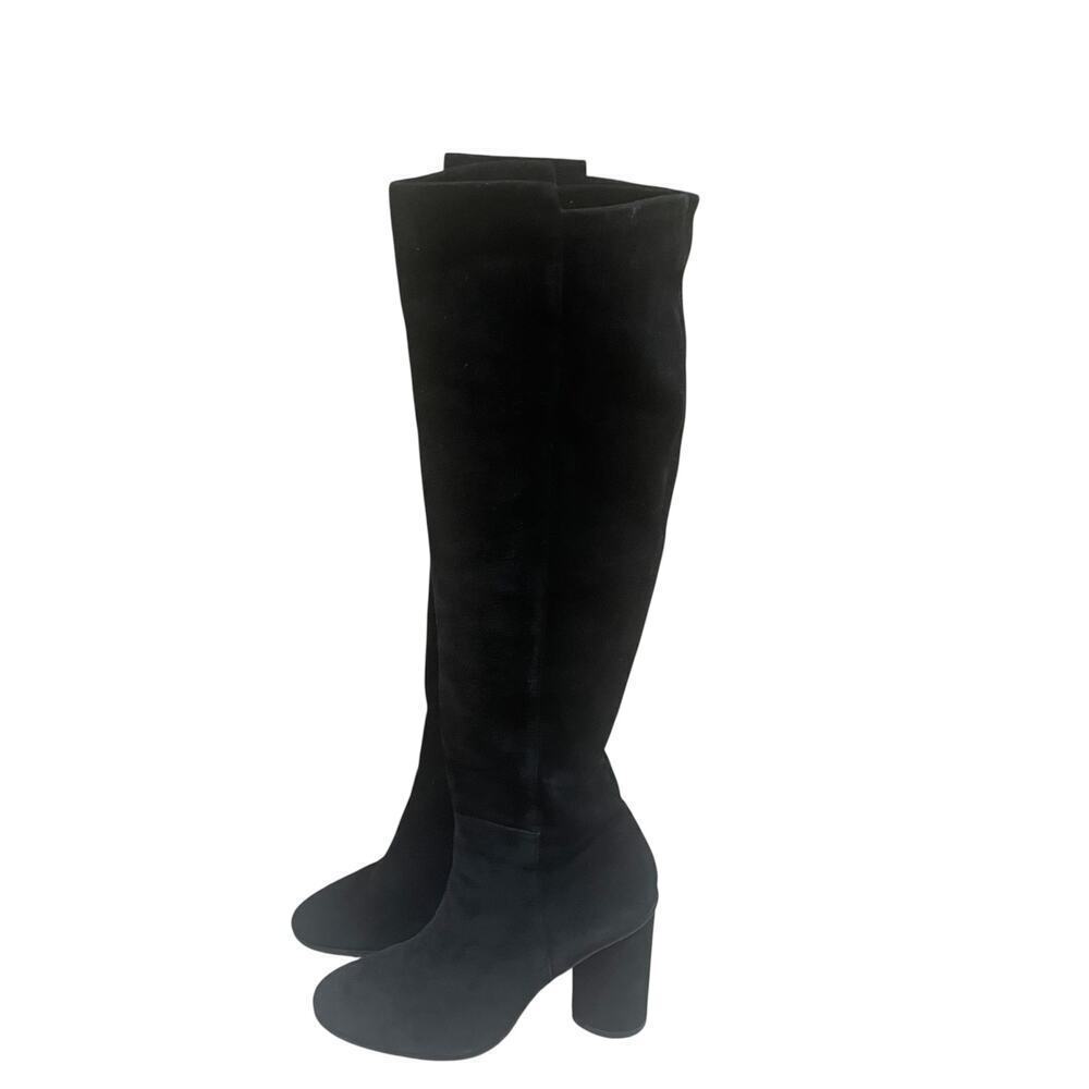 Stuart Weitzman black suede knee high boots